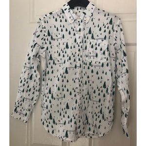 Gap- printed button down shirt